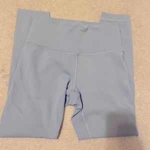 Lululemon Wunder train high rise Leggings, light blue color, size 8 length 28”